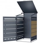 GB-1 Zárható acél kukatároló - Szimpla